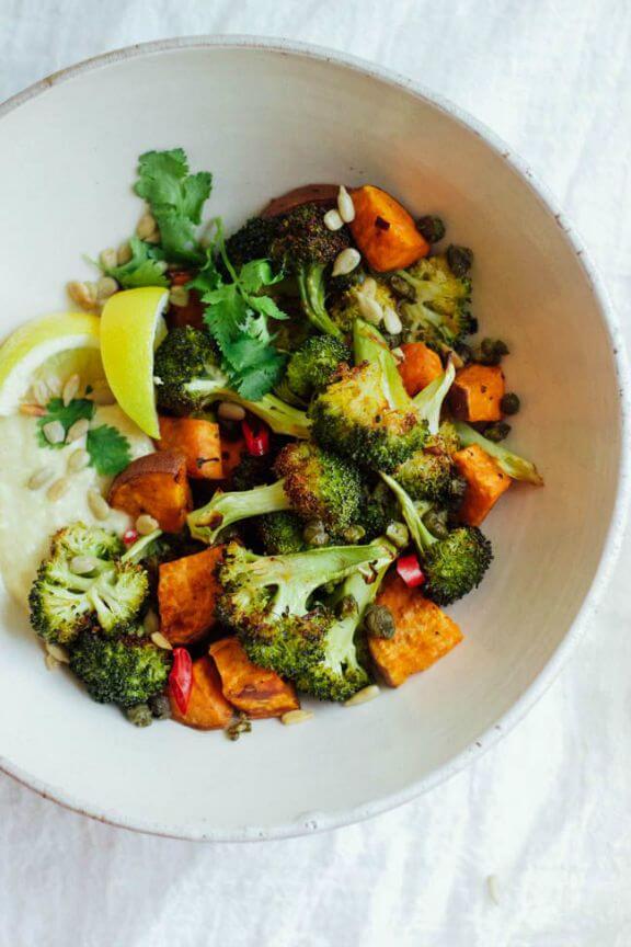 Burnt Broccoli Salad with Crispy Capers | wholeheartedeats.com