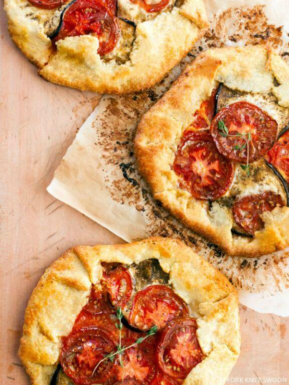 Heirloom Tomato and Eggplant Galette | forkknifeswoon.com