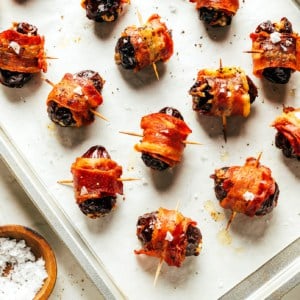 Bacon Wrapped Dates on Sheet Pan