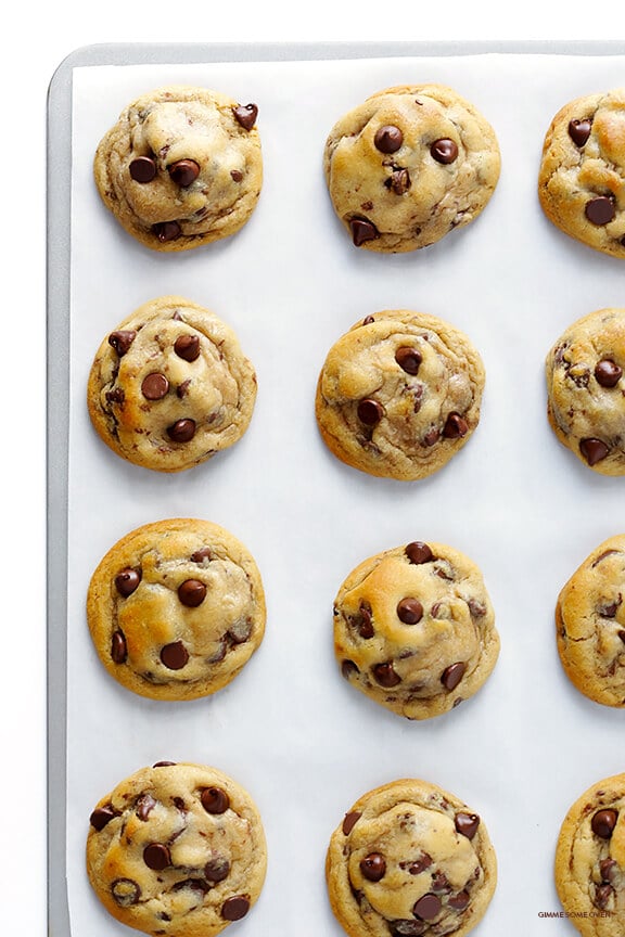 My All-Time FAVORITE Chocolate Chip Cookie Recipe -- soft, chewy, and perfectly delicious! | gimmesomeoven.com
