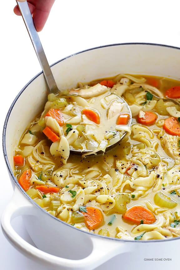 Rosemary Chicken Noodle Soup -- quick and easy to make, and oh-so-comforting | gimmesomeoven.com