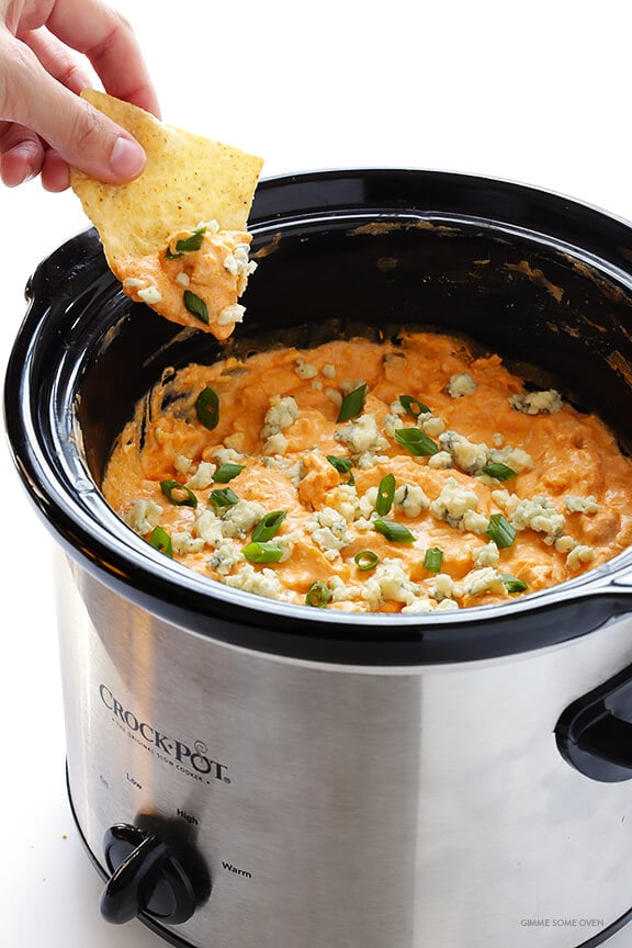 Slow Cooker Buffalo Chicken Dip - Gimme Some Oven