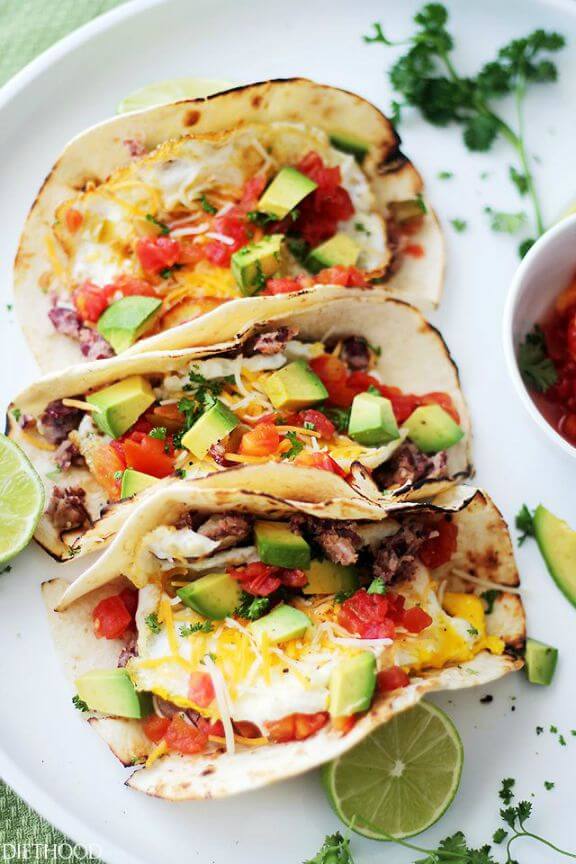 Huevos Rancheros Tacos | diethood.com