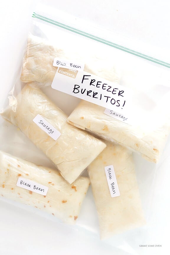 Freezer Breakfast Burritos -- easy to make, customize, and reheat, and SO tasty! | gimmesomeoven.com