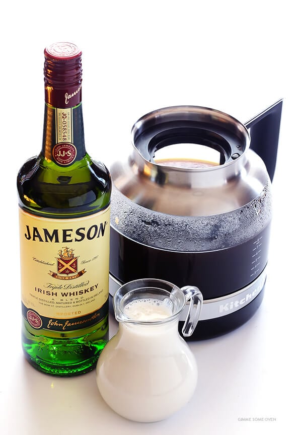 Irish Coffee Recipe -- all you need are 3 basic ingredients for this simple warm drink | gimmesomeoven.com