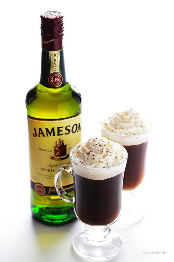 Irish Coffee Recipe -- all you need are 3 basic ingredients for this simple warm drink | gimmesomeoven.com