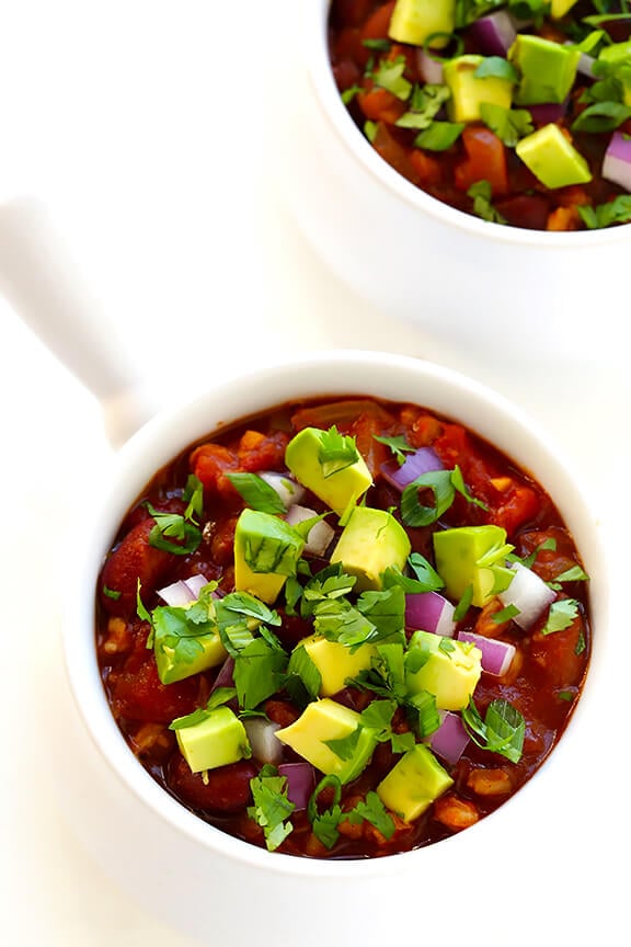 Slow Cooker Vegetarian Chili Gimme Some Oven