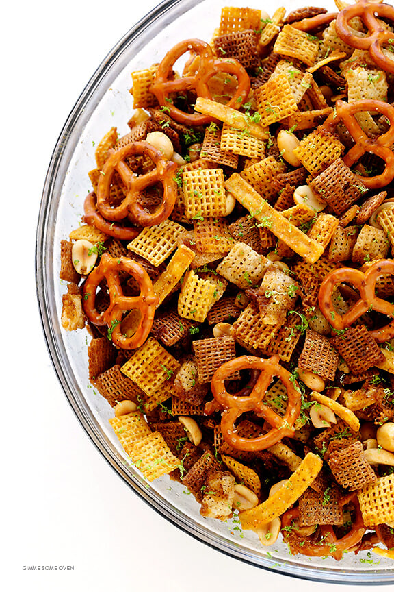 Tequila Lime Chex Mix -- kick your party mix up a notch with this easy and delicious recipe | gimmesomeoven.com