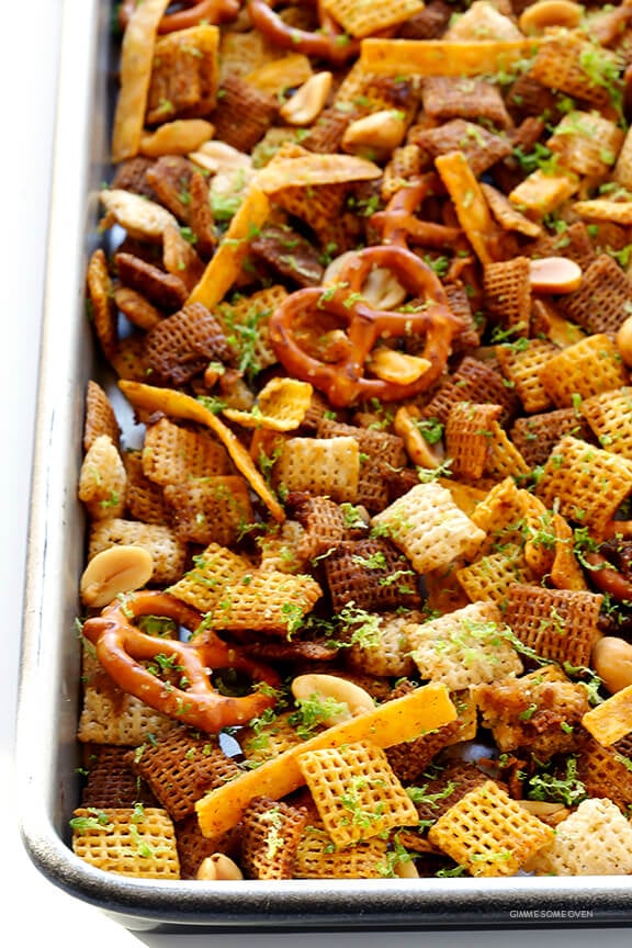 Tequila Lime Chex Mix -- kick your party mix up a notch with this easy and delicious recipe | gimmesomeoven.com