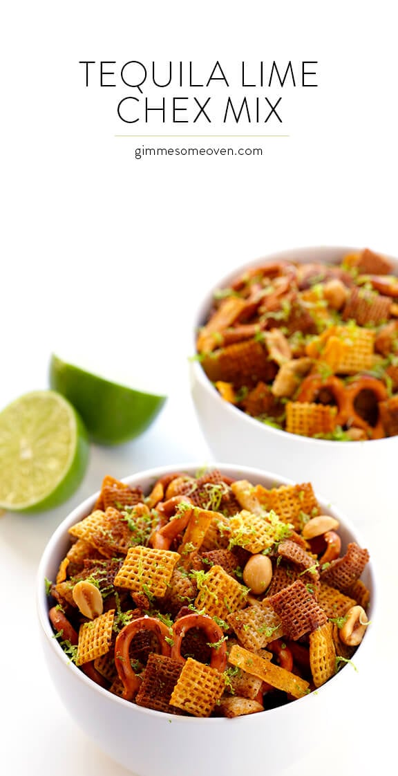 Tequila Lime Chex Mix -- kick your party mix up a notch with this easy and delicious recipe | gimmesomeoven.com