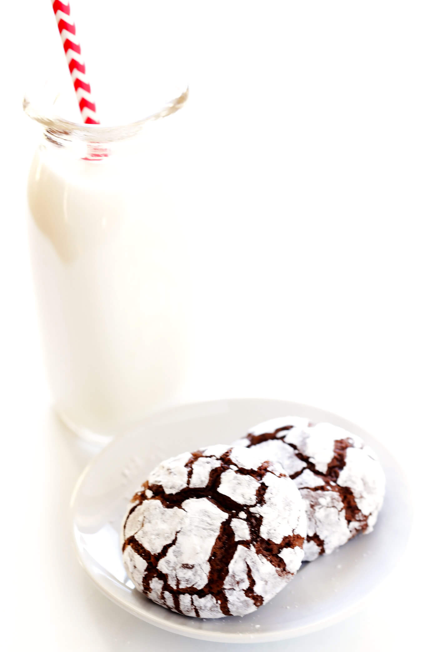 Chocolate Crinkle Cookies with Milk