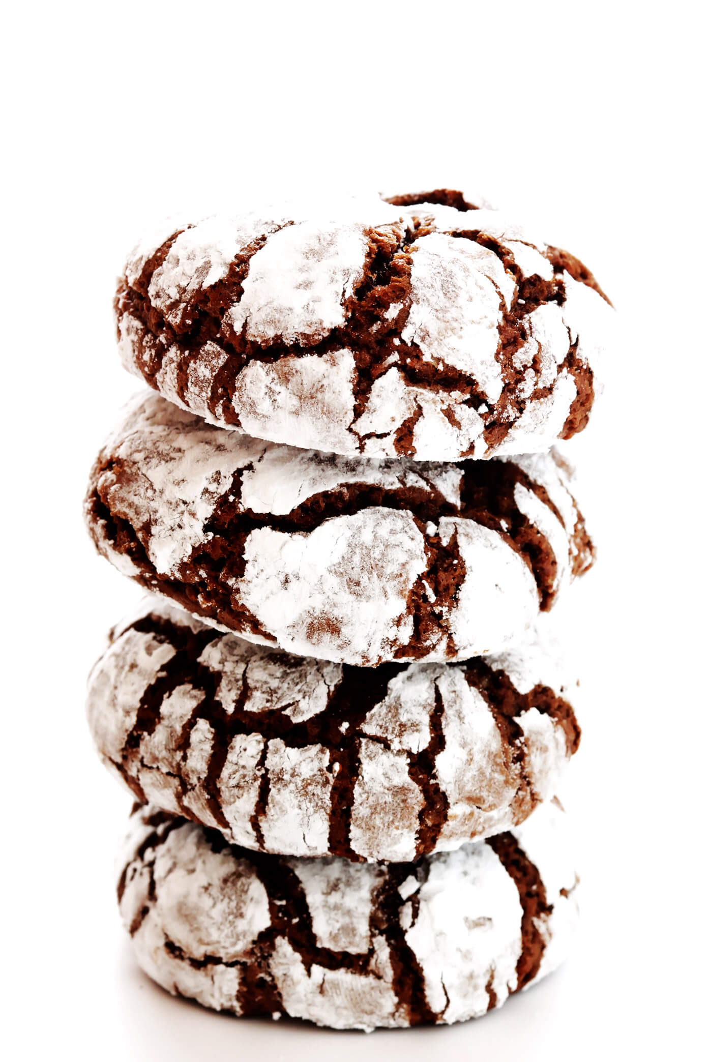 Stack of Chocolate Crinkle Cookies