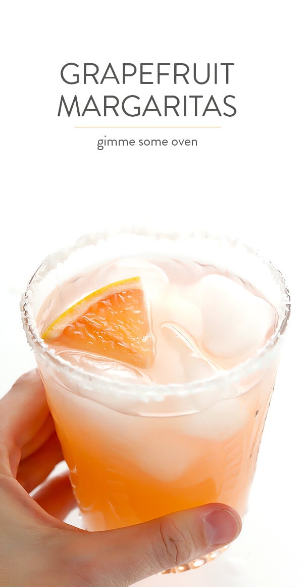 Grapefruit Margaritas -- so fresh and easy to make with just a few ingredients | gimmesomeoven.com