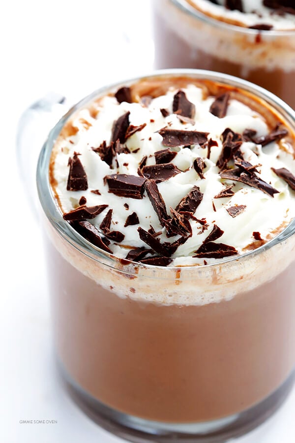 Cashewmilk Hot Chocolate -- made with rich and creamy cashewmilk, naturally dairy-free, quick and easy to make, and SO delicious! | gimmesomeoven.com