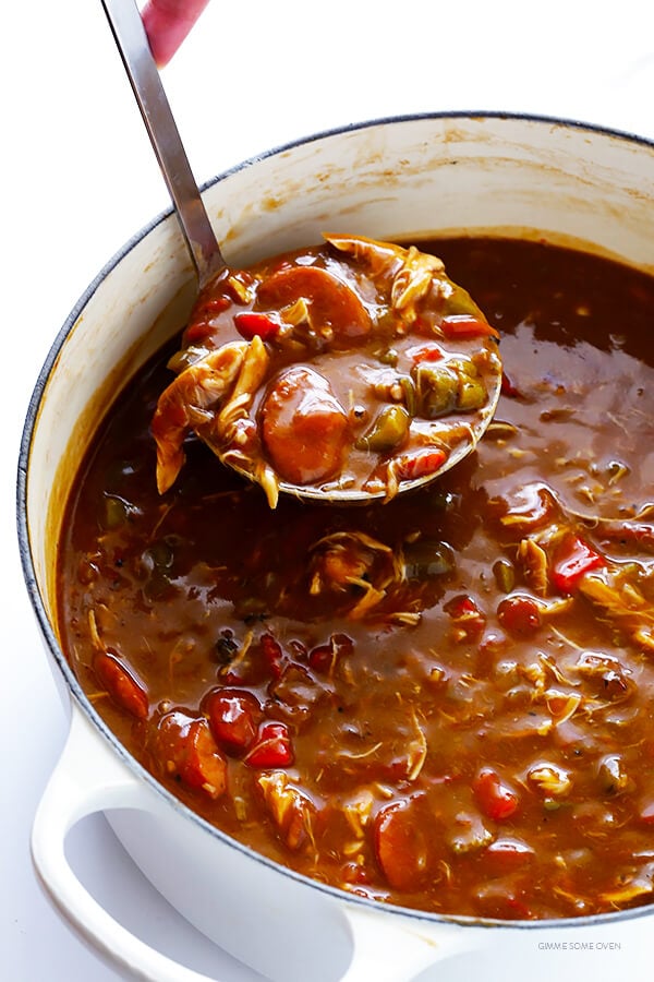 My All-Time Favorite Gumbo Recipe -- made with chicken and andouille sausage, and full of the best flavor! | gimmesomeoven.com