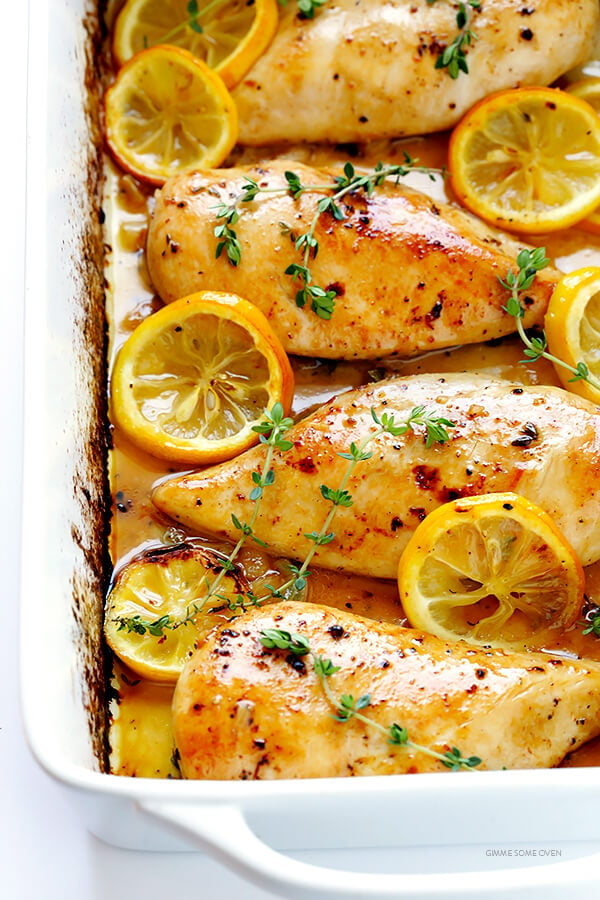 Baked Lemon Chicken -- perfectly juicy and tender, easy to make, and full of the best fresh lemony flavor! | gimmesomeoven.com