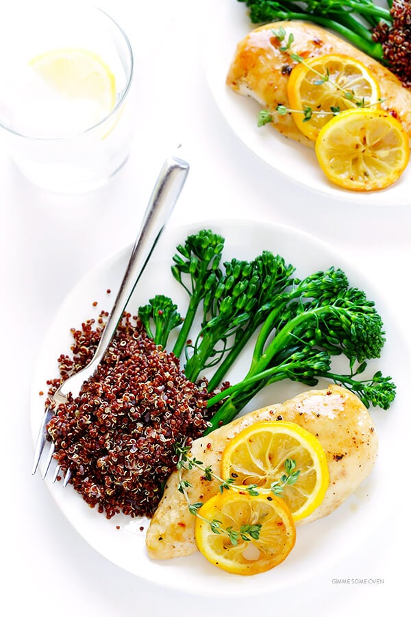 Baked Lemon Chicken -- perfectly juicy and tender, easy to make, and full of the best fresh lemony flavor! | gimmesomeoven.com