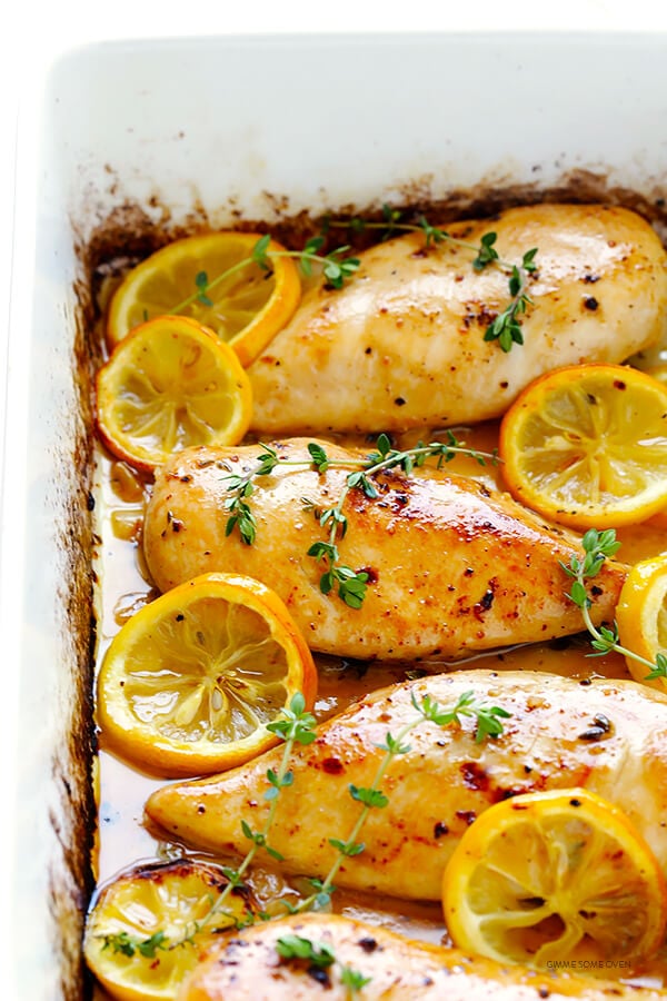 Baked Lemon Chicken -- perfectly juicy and tender, easy to make, and full of the best fresh lemony flavor! | gimmesomeoven.com