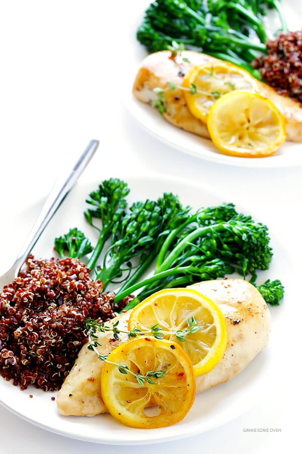 Baked Lemon Chicken -- perfectly juicy and tender, easy to make, and full of the best fresh lemony flavor! | gimmesomeoven.com