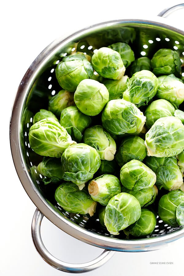 Miso Roasted Brussels Sprouts Recipe -- this side dish is quick and easy to make, and kicked up a notch with this easy miso vinaigrette! | gimmesomeoven.com (Gluten Free / Vegan / Vegetarian)