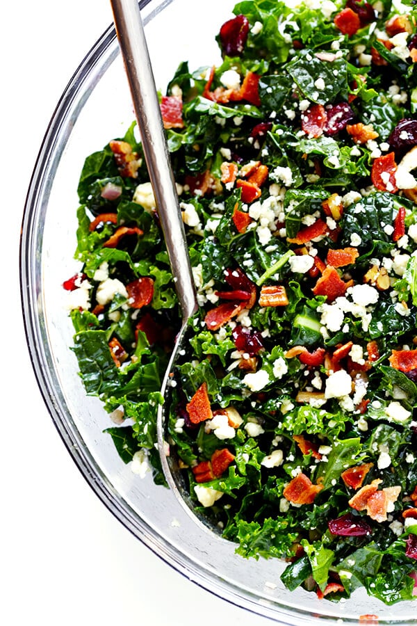 Kale Salad With Bacon And Blue Cheese Gimme Some Oven Kale Salad With Bacon And Blue Cheese Gimme Some Oven