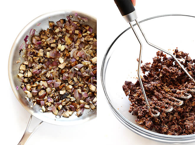 This 20-Minute Black Bean Burgers recipe is my favorite! It's quick and easy to make, crispy and juicy (not dried out!), and full of great garlic mushroom flavor. | gimmesomeoven.com