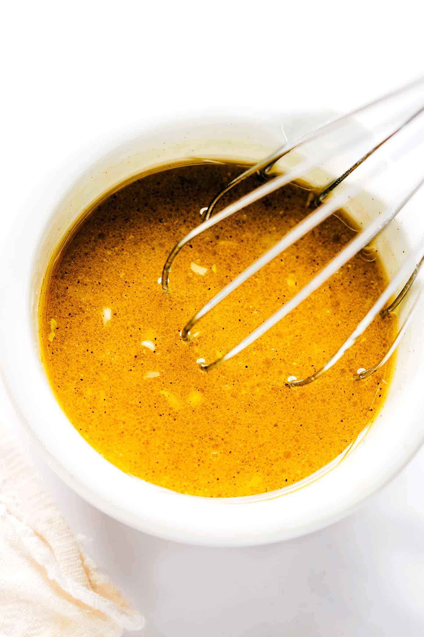 Bowl of apple cider vinaigrette