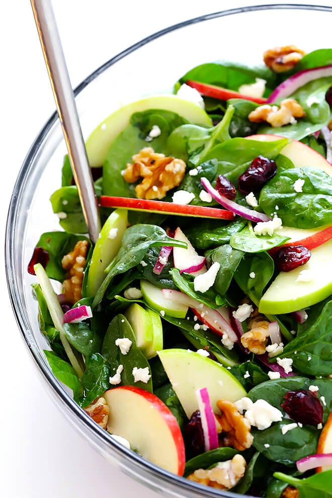 My Favorite Apple Spinach Salad