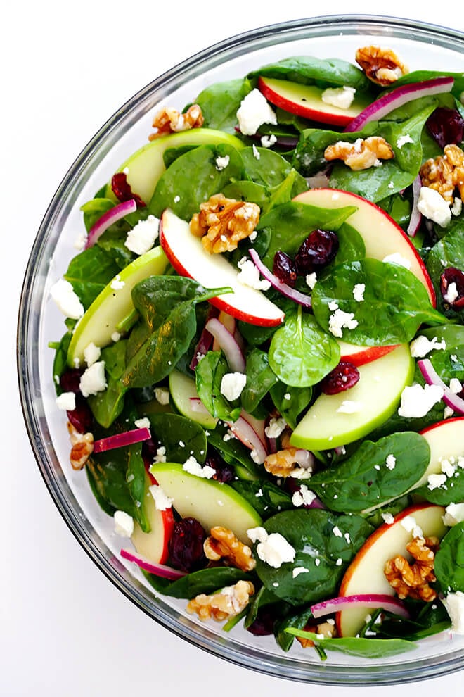 My Favorite Apple Spinach Salad | Gimme Some Oven