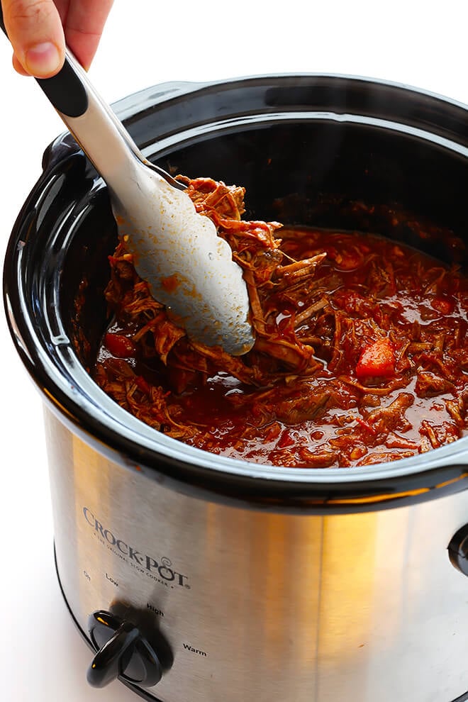 This Slow Cooker Beef Ragu is quick and easy to prep, and slow-simmered in the most AMAZING tomato sauce. Serve it over pasta, polenta, or whatever sounds good. | gimmesomeoven.com