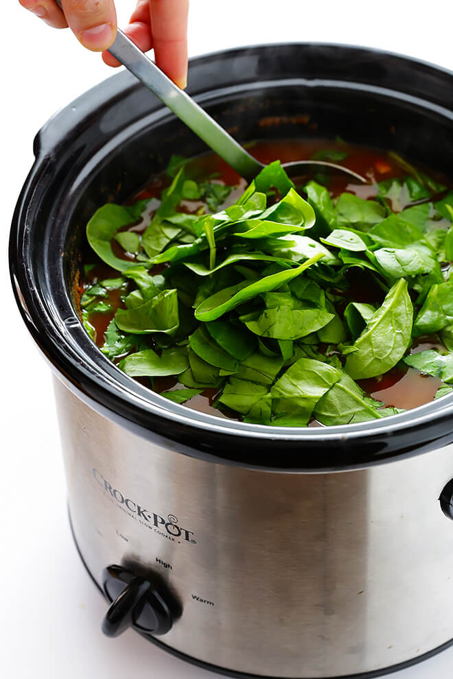 This Slow Cooker Curried Lentil Soup only takes about 10 minutes to prep, then let the crock-pot do the rest of the work to make this delicious, healthier vegetarian comfort food. | gimmesomeoven.com (Gluten-Free / Vegetarian / Vegan)