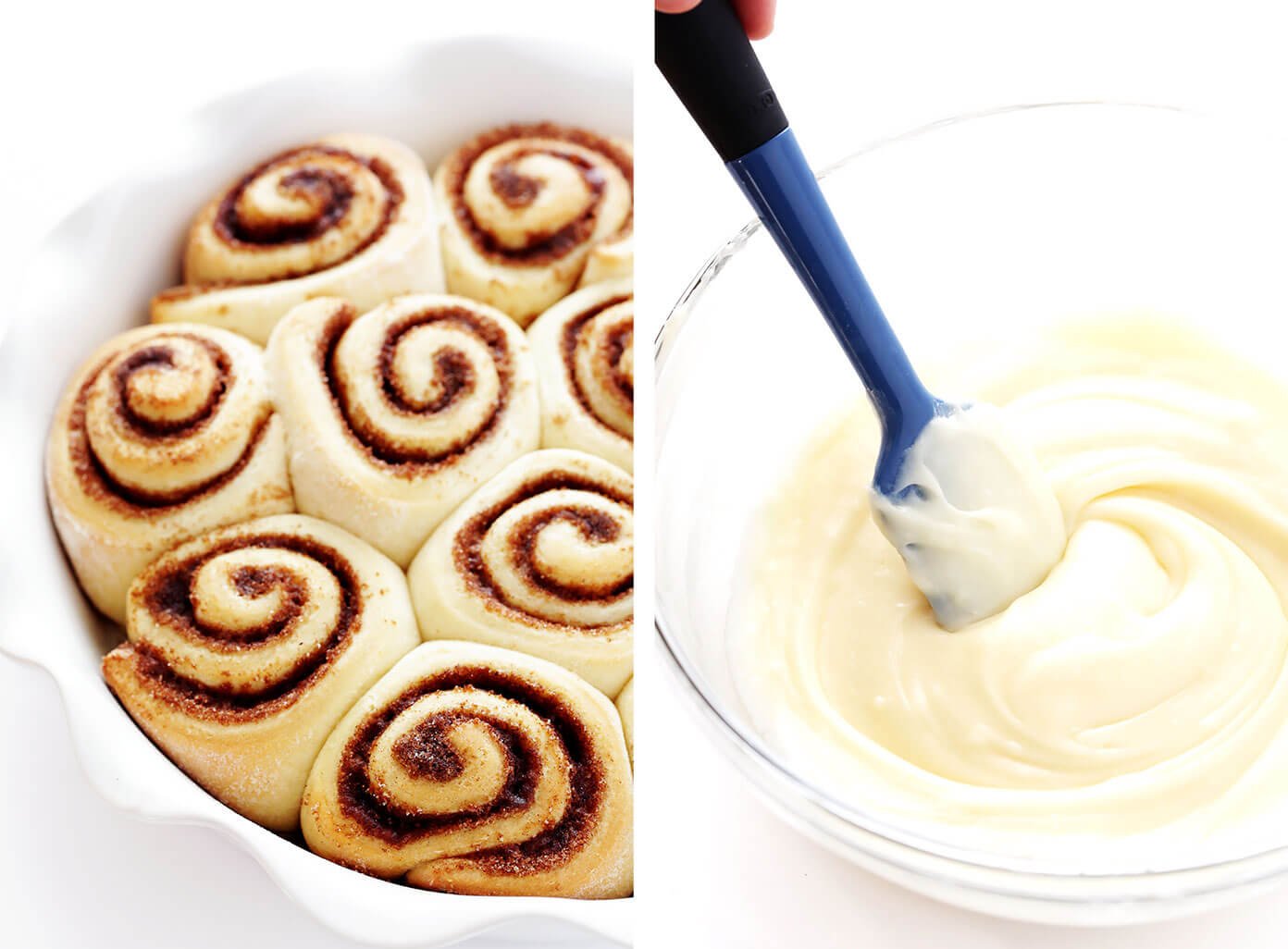Cobertura caseira de Cinnamon Roll
