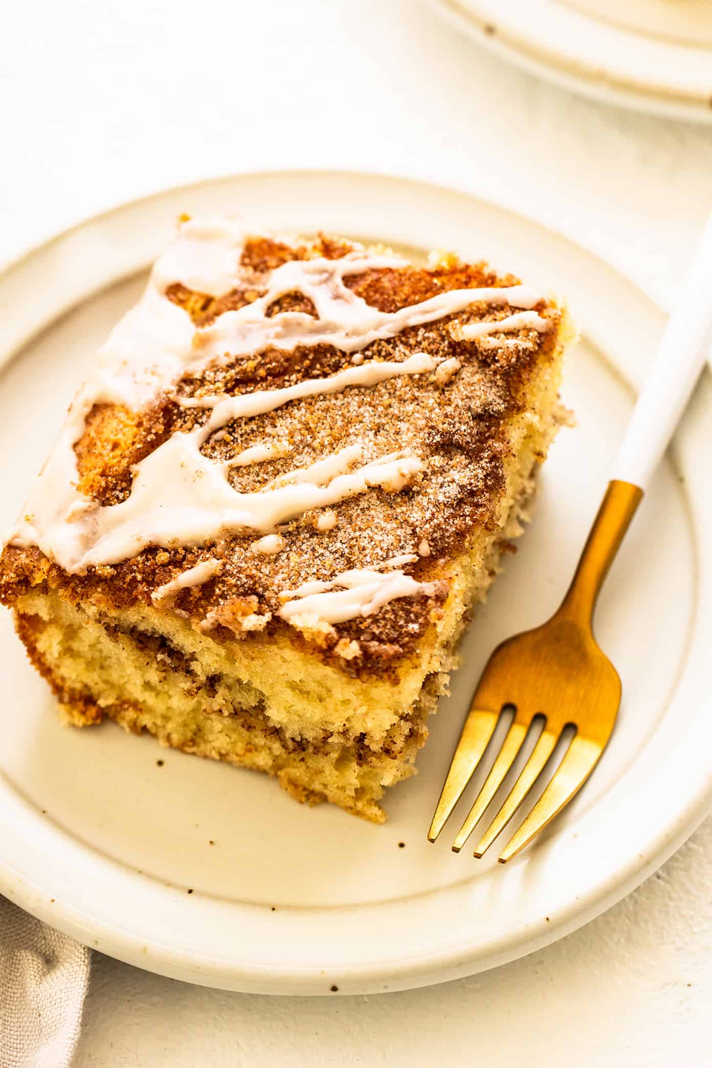 Sour Cream Coffee Cake with Fork