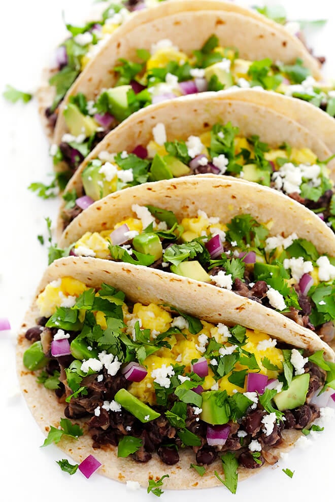 Black Bean Breakfast Tacos - Gimme Some Oven