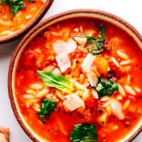 Italian Orzo Spinach Soup