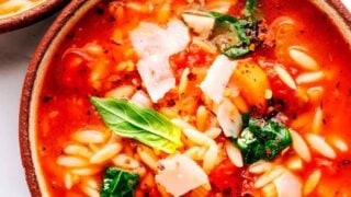 Italian Orzo Spinach Soup