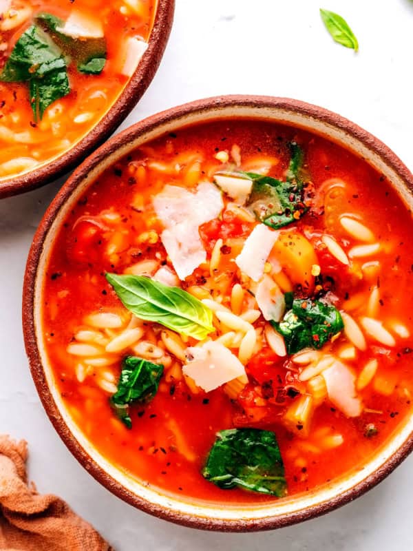 Italian Orzo Spinach Soup