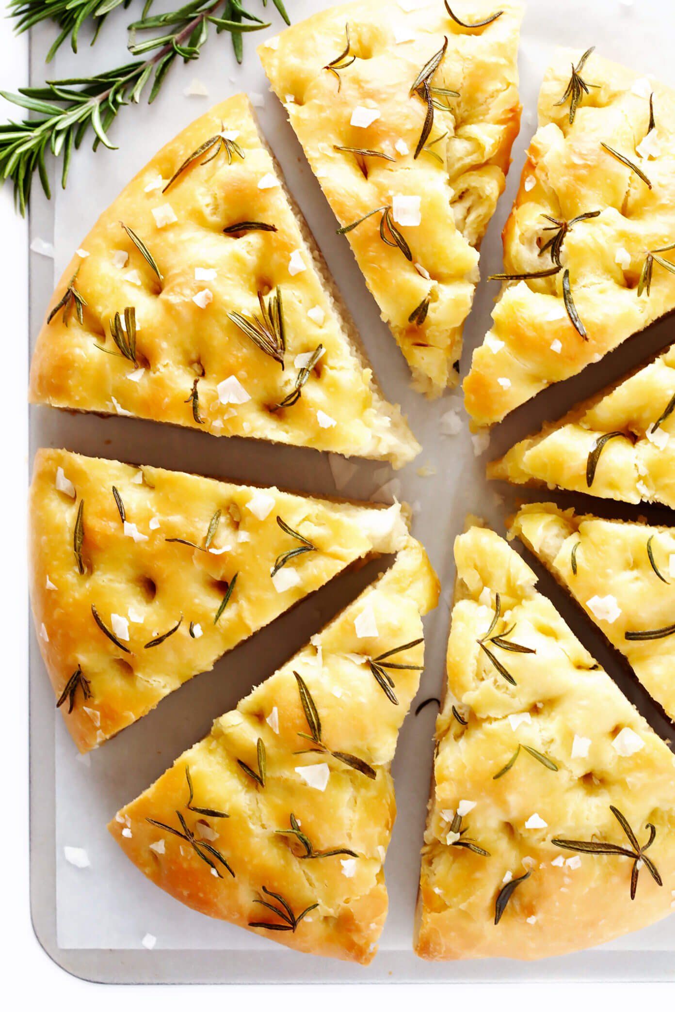 Skillet Focaccia Bread with Rosemary