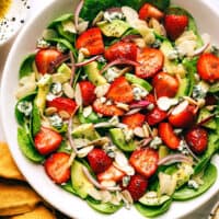 Strawberry Avocado Spinach Salad with Poppyseed Dressing