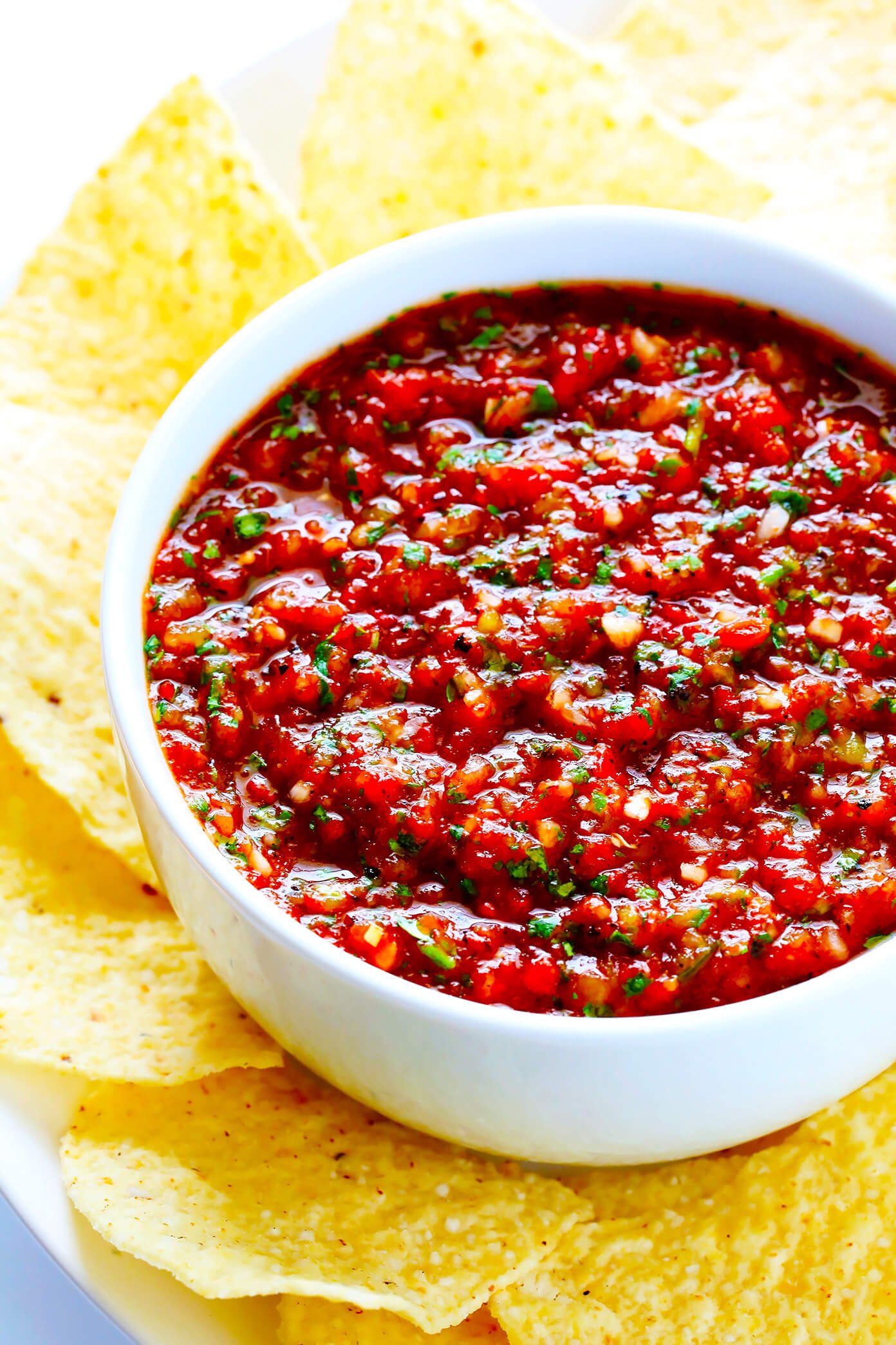 Chips and homemade restaurant-style salsa