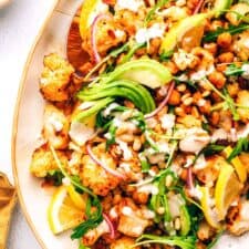 Roasted Cauliflower, Chickpea and Arugula Salad-image