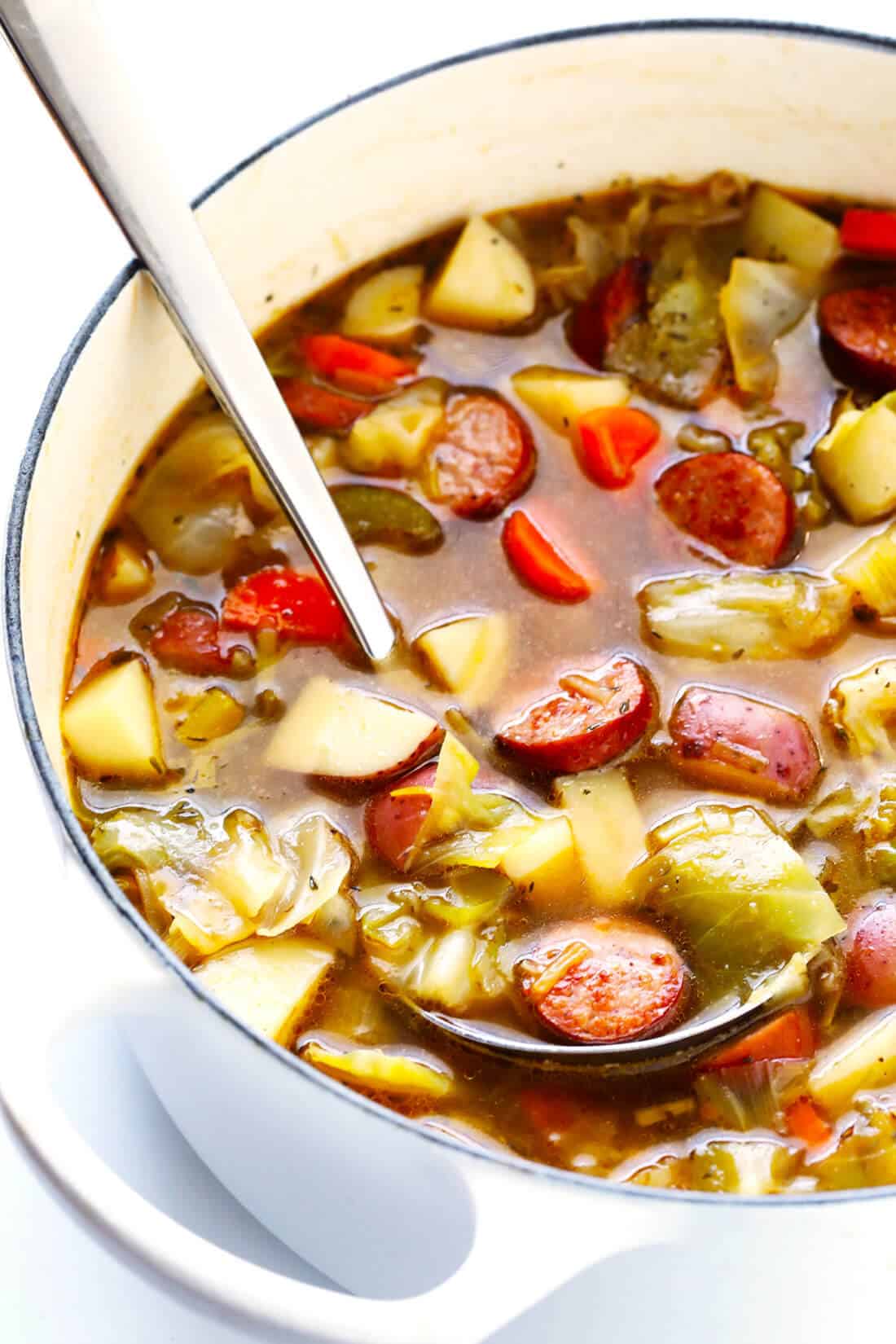 Cabbage, Sausage and Potato Soup Gimme Some Oven