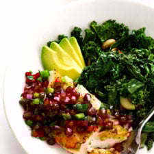 20-Minute Pan-Seared Fish with Pomegranate Salsa-image