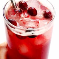 3-Ingredient Cranberry Bourbon Fizz