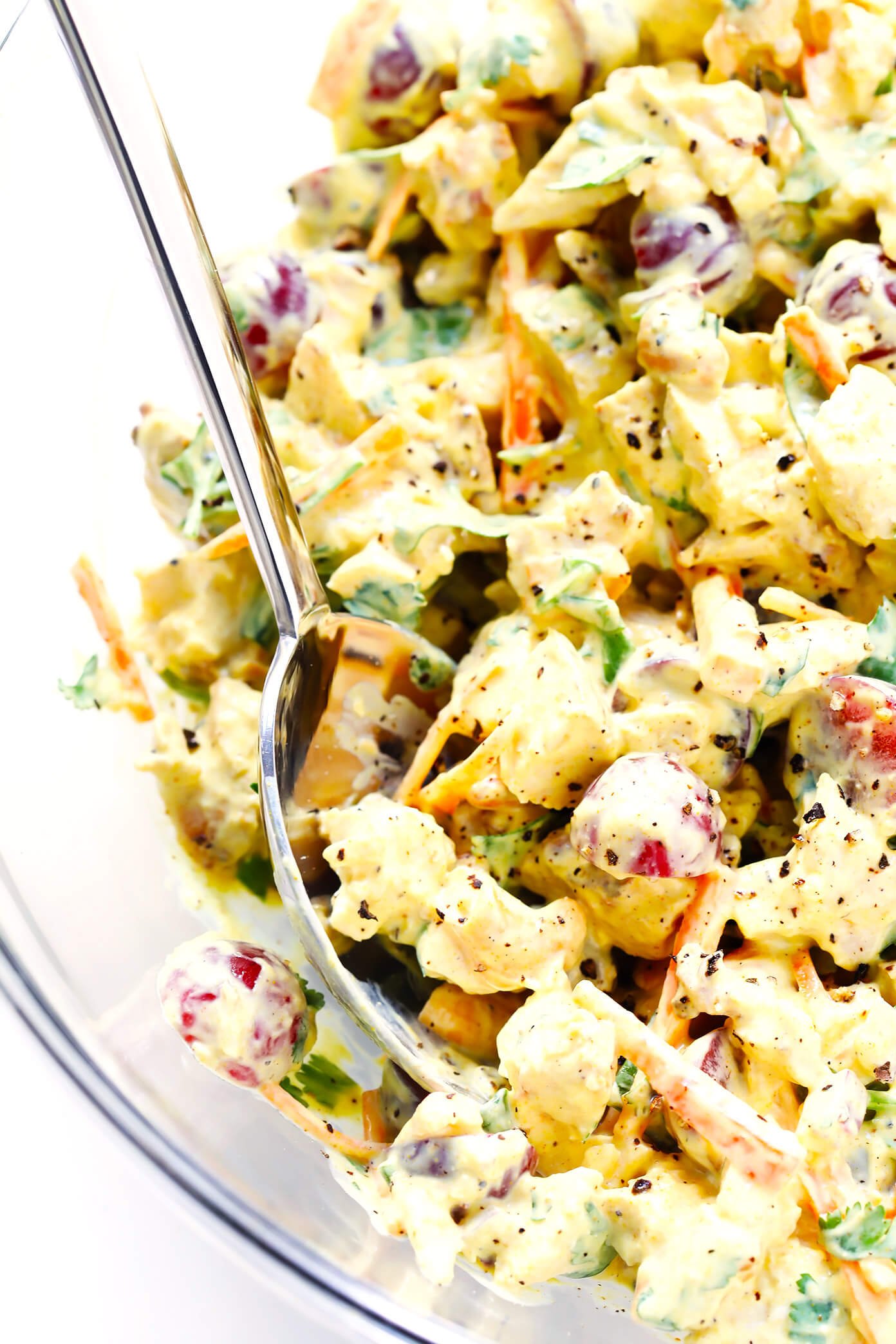 Healthy Curry Chicken Salad - Gimme Some Oven