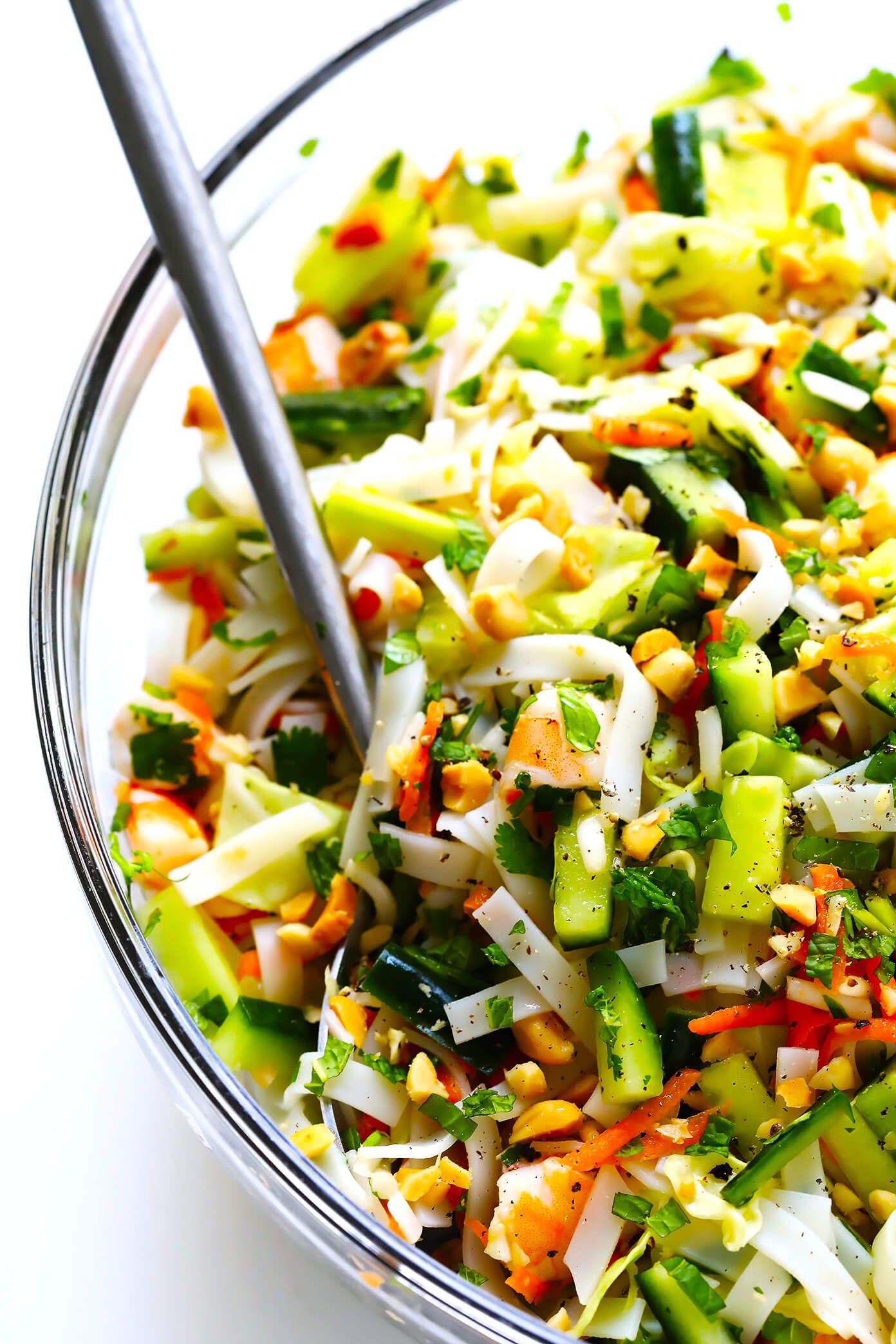 Vietnamese Spring Roll Salad in bowl