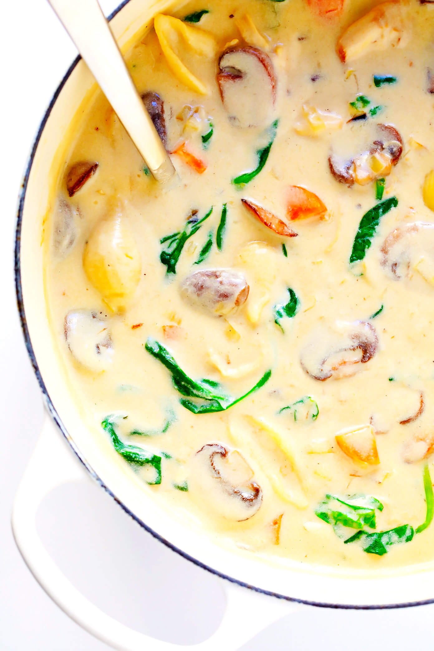 Creamy Chicken Marsala Soup in pot