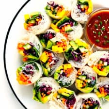 Mango Avocado Spring Rolls (with Peanut Sauce)