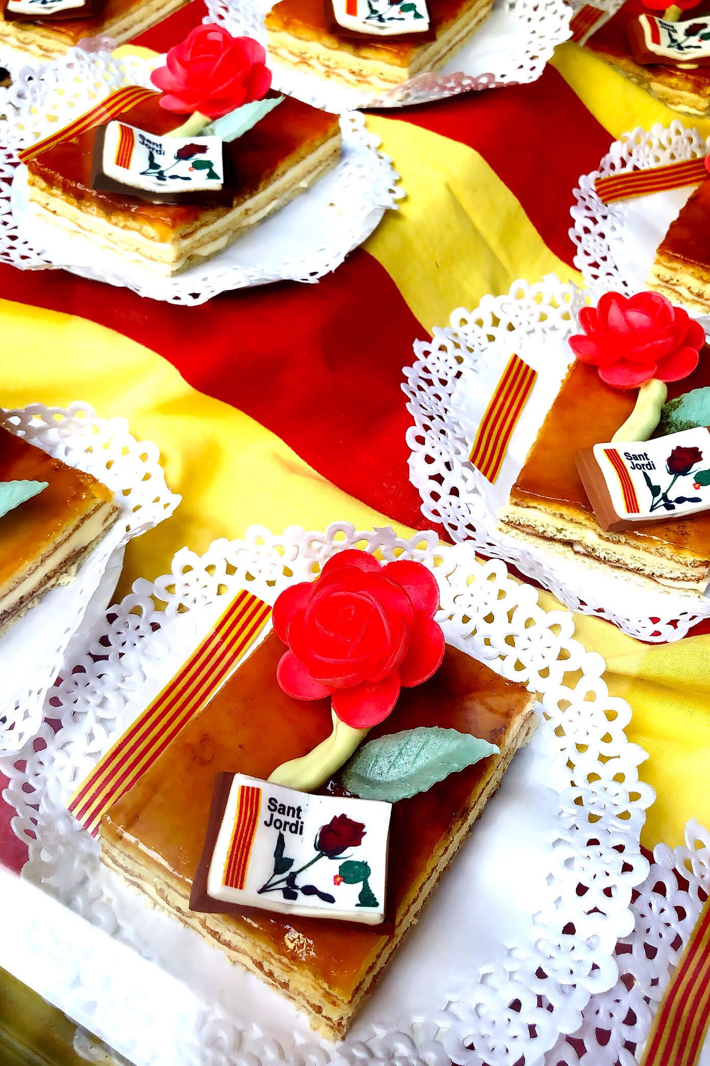 Sant Jordi Desserts in Barcelona