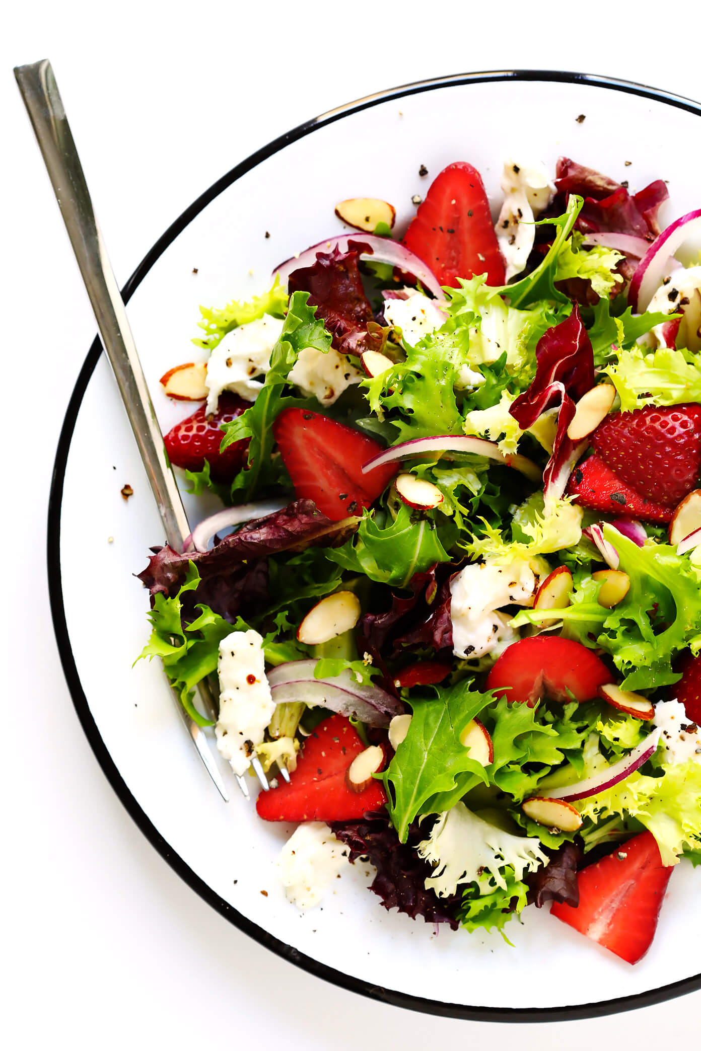 Strawberry Burrata Salad with Basil Vinaigrette | Gimme Some Oven